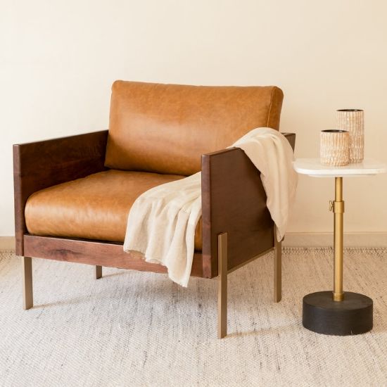 Sunaina Leather Armchair