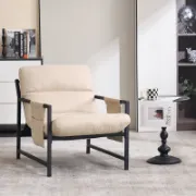 Metal Framed Sling Accent Chair