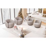 Munehito Upholstered Swivel Accent Chair