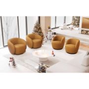 Munehito Upholstered Swivel Accent Chair