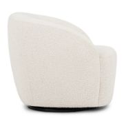 Marlena Boucle Upholstered Swivel Lounge Chair
