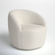 Marlena Boucle Upholstered Swivel Lounge Chair