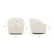 Marlena Boucle Upholstered Swivel Lounge Chair