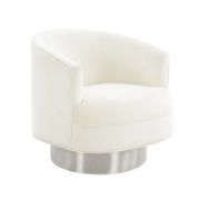Velvet Swivel Barrel Chair