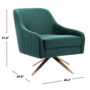 Skye Velvet Swivel Armchair