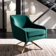 Skye Velvet Swivel Armchair