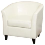 Afrida Faux Leather Barrel Chair