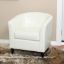 Faux Leather Barrel Chair
