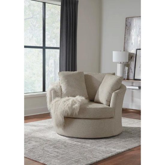 Wadid Upholstered Swivel Barrel Chair