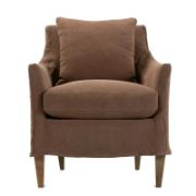 Baked Clay Lazarette Slipcovered Chair