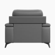 Wide Genuine Leather Modern Living Room Chair