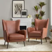 Mira Set + Faux Leather Chairs + liqana