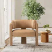 Modern 3-Legs Barrel Accent Chair