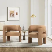Modern 3-Legs Barrel Accent Chair
