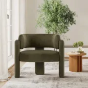 Modern 3-Legs Barrel Accent Chair