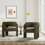 Modern 3-Legs Barrel Accent Chair