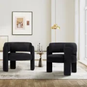 Modern 3-Legs Barrel Accent Chair