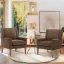 Wing Back Upholstered Accent Armchair
