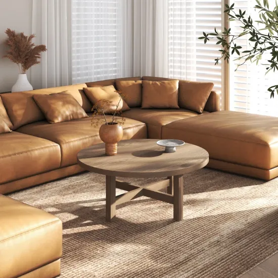 Round Wood Coffee Table