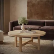 Round Wood Coffee Table