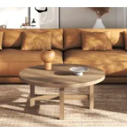 Round Wood Coffee Table