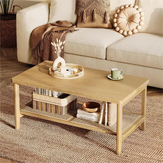 Coffee Table with Storage Shelf