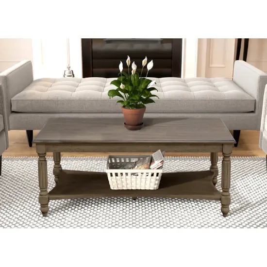 Solid Wood Rectangular Coffee Table