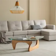 Triangle Glass Top Coffee Table