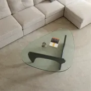 Triangle Glass Top Coffee Table