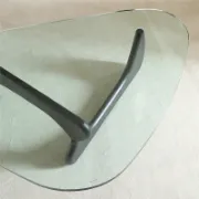 Triangle Glass Top Coffee Table