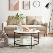 Round Coffee Table with Storage