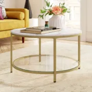 Round Coffee Table with Storage