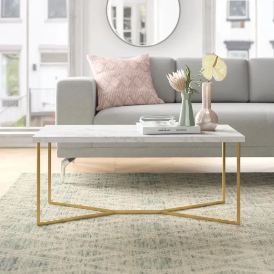 Cross-Leg Design Coffee Table