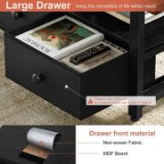 Wood Coffee Table with 2 Drawers