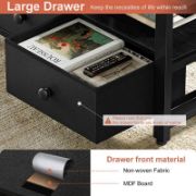 Wood Coffee Table with 2 Drawers