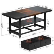 Wood Coffee Table with 2 Drawers