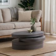 Contemporary Wood Rotatable Coffee Table