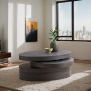 Contemporary Wood Rotatable Coffee Table