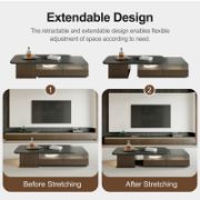 Extendable Coffee Table with LED Light