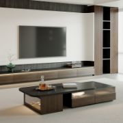 Extendable Coffee Table with LED Light