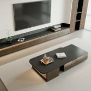 Extendable Coffee Table with LED Light