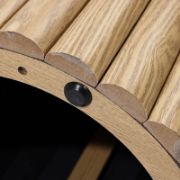 Natural Wood Fluted Round Coffee Table