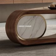 Leaf Shape Solid Wood Coffee Table