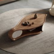 Leaf Shape Solid Wood Coffee Table