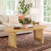 Oval Rattan Coffee Table