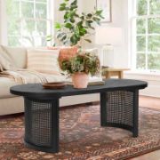 Oval Rattan Coffee Table