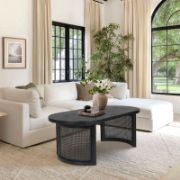 Oval Rattan Coffee Table
