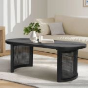 Oval Rattan Coffee Table