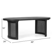 Oval Rattan Coffee Table