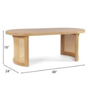 Oval Rattan Coffee Table